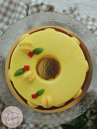 L’entremets ensoleillé ~ Citron, basilic & fraise