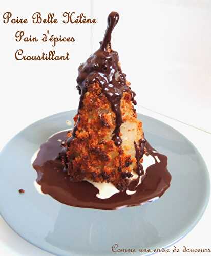 Poire belle hélène croustillante – Crunchy poached pears ice cream & chocolate – Comme une envie de douceur