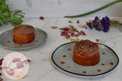 Baba passion framboise ~ Ganache chocolat noir