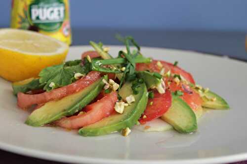 Carpaccio d'avocat et de tomate