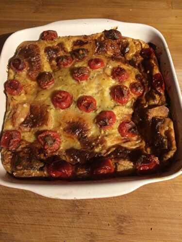 Clafouti salé à la tomate et au camembert