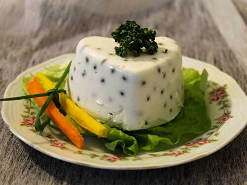 Flans de chèvre aux petits pois au Thermomix