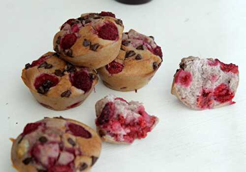 Muffins framboises- pépites de chocolat - Comme une Violette