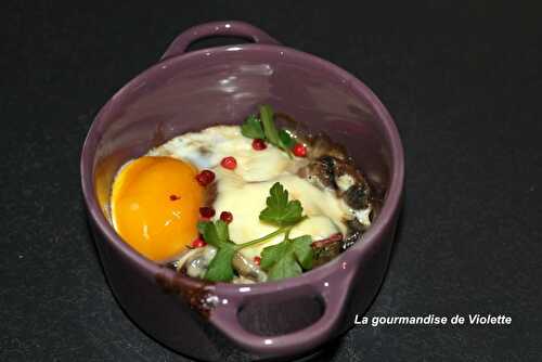 Oeufs cocotte aux champignons