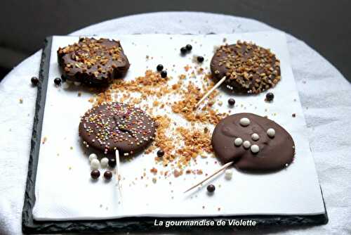 Sucettes au chocolat