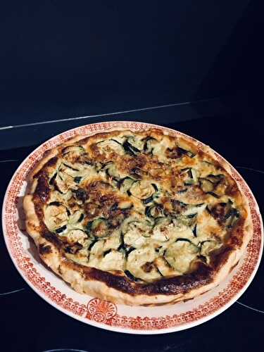 Tarte à la courgette et au  roquefort