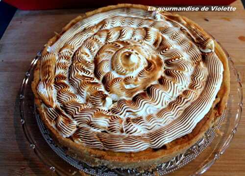 Tarte choco-poires meringuée