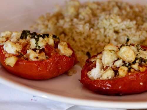 Tomates gratinées au chèvre grec