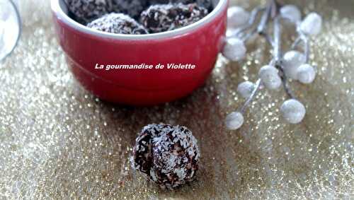 Truffes allégées au chocolat et noix de coco