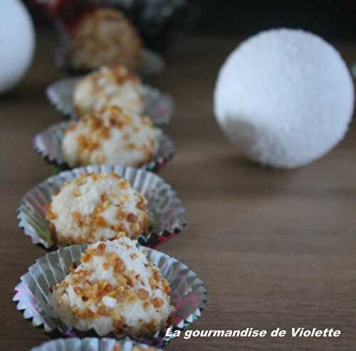 Truffes  au chocolat blanc et noix de coco