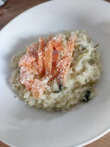 RISOTTO POIREAU SAUMON AU THERMOMIX