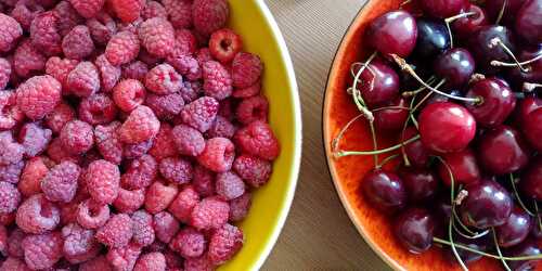 Recette de confiture de framboises et cerises
