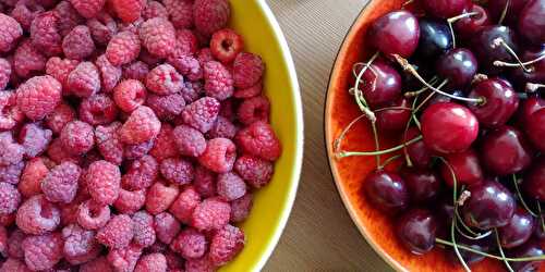 Recette de confiture de framboises et cerises