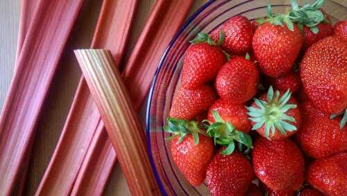 Recette de confiture fraise - rhubarbe