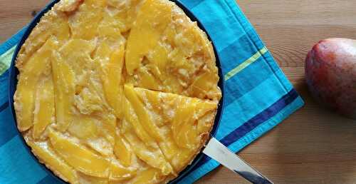 Tarte fine à la mangue et au caramel beurre salé