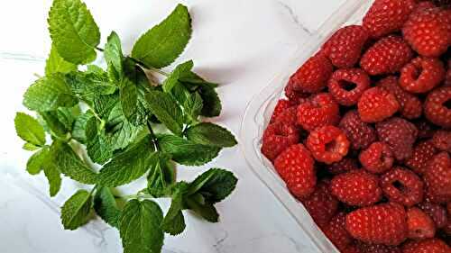 Confiture de framboise-menthe allégée en sucre