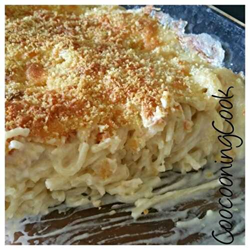 Gratin de spaghettis au fromage - plaisirs et gourmandises