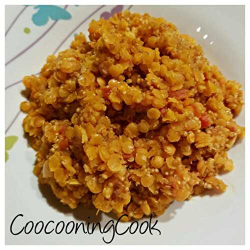 Lentilles corail et quinoa au curry - Thermomix - (ou pas) - plaisirs et gourmandises