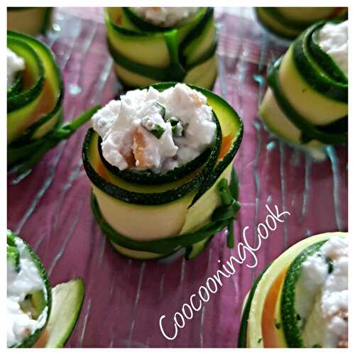 Makis de courgettes chèvre/saumon - plaisirs et gourmandises