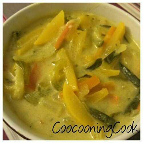Potage de légumes au curry et au lait de coco - plaisirs et gourmandises