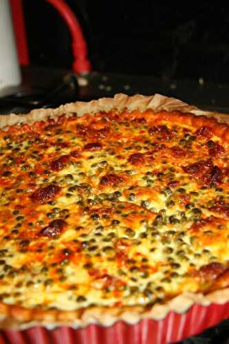 Quiche petits pois/chorizo - plaisirs et gourmandises