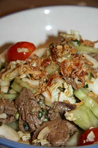 Salade de boeuf thaie - plaisirs et gourmandises