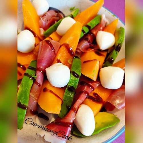 Salade estivale melon/avocat - plaisirs et gourmandises