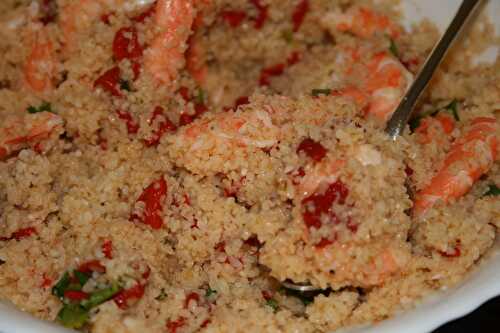 Taboulé de boulgour aux crevettes - plaisirs et gourmandises