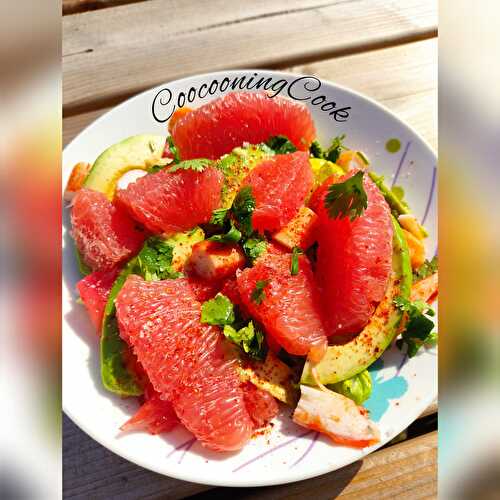 Salade avocat/pamplemousse - plaisirs et gourmandises