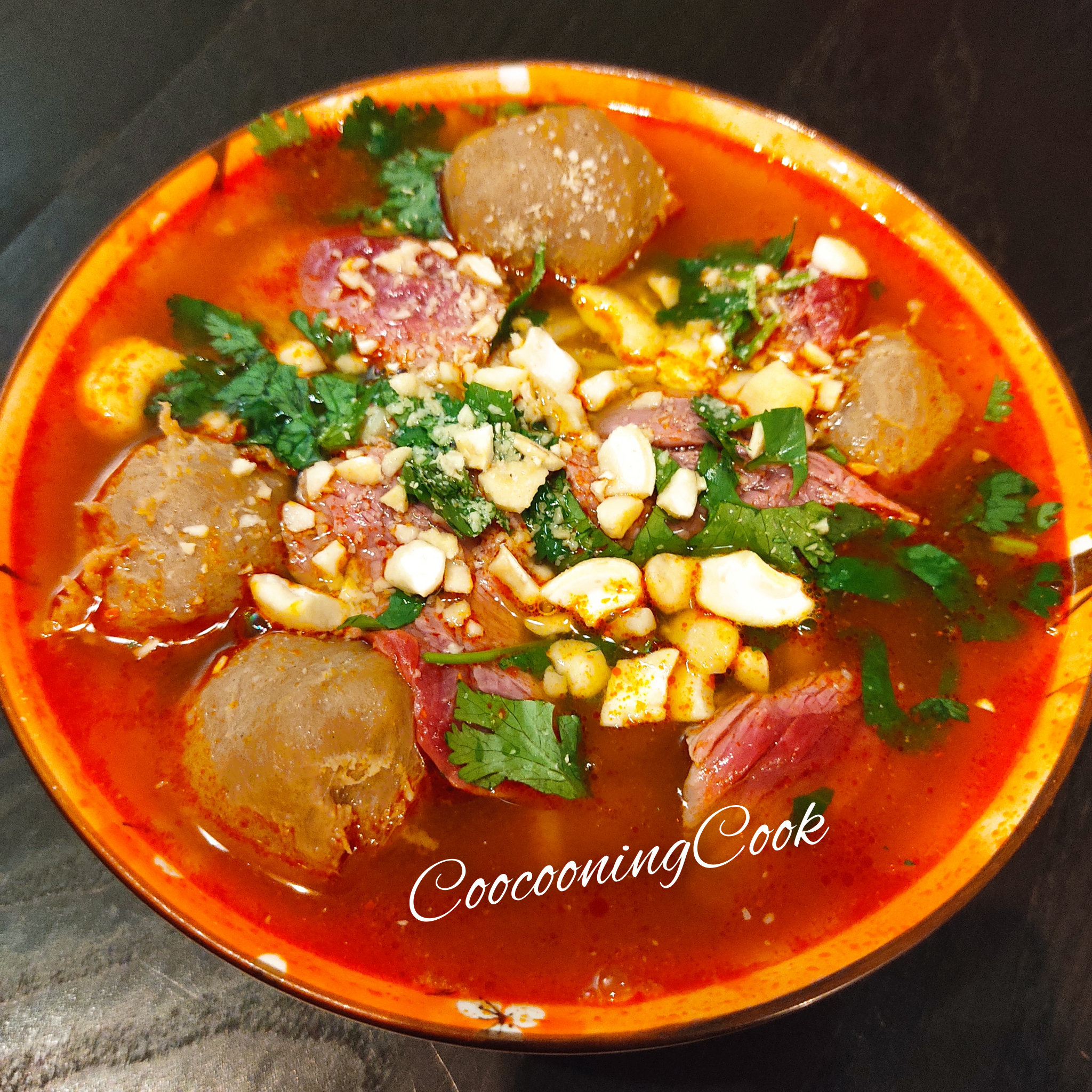 Phô au boeuf et au saté