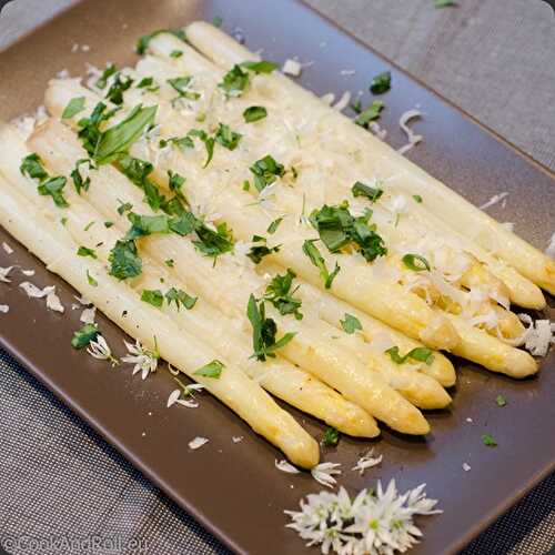 Asperges au parmesan et ail des ours