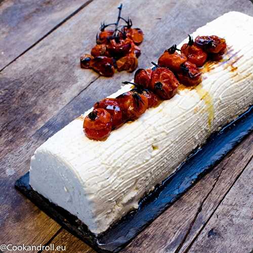 Bûche au fromage frais et poivrons