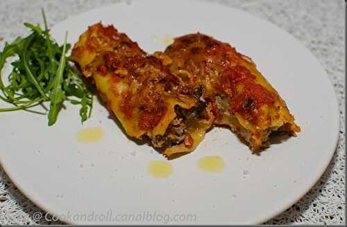 Cannelloni au boeuf, sauce tomate