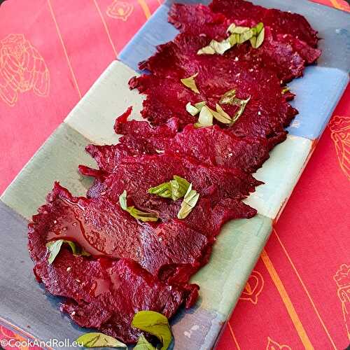 Carpaccio de betterave crapaudine