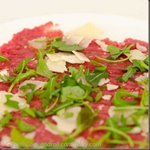 Carpaccio de boeuf à l’huile de truffe