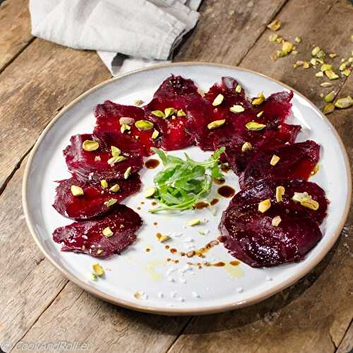 Carpaccio de crapaudine aux pistaches