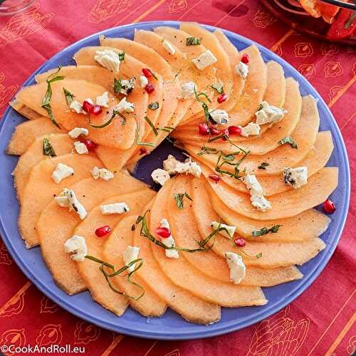 Carpaccio de melon au bleu