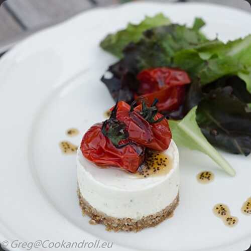 Cheesecake au Philadelphia concombre-feta et tomates confites