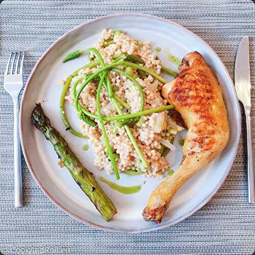 Couscous perlé aux asperges des bois et edamame