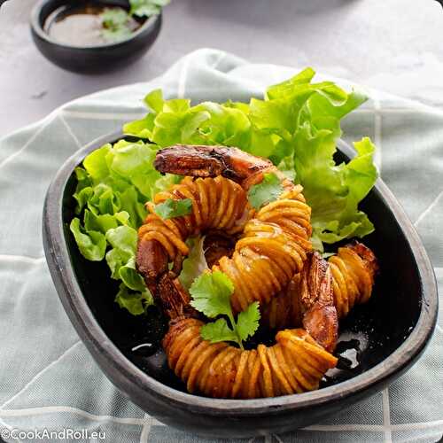 Crevettes en robe de pommes de terre