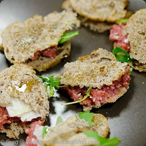 Croquant de carpaccio à l’huile de truffe