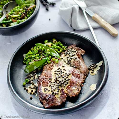 Entrecôte sauce poivre vert