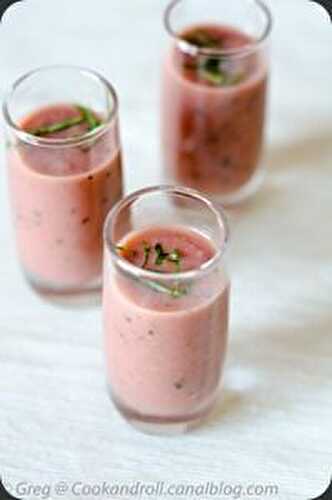 Gaspacho concombre fraise