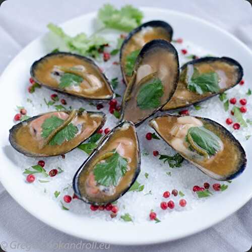 Gelée de moules de Zélande - coriandre - ponzu - salicornes