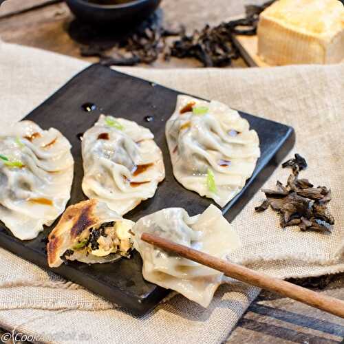 Gyozas aux champignons et Herve