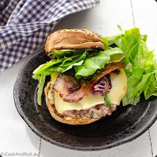 Hamburger à la mayonnaise truffée