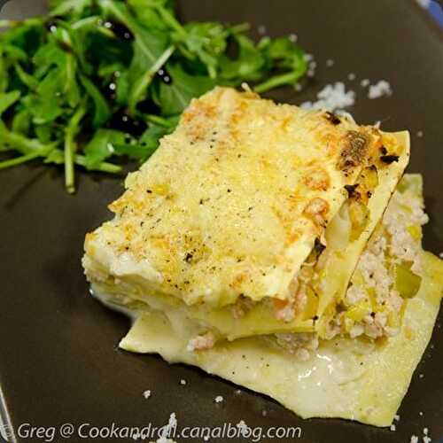 Lasagnes saumon et poireaux