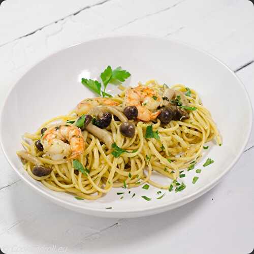 Linguine aux pholiotes du peuplier