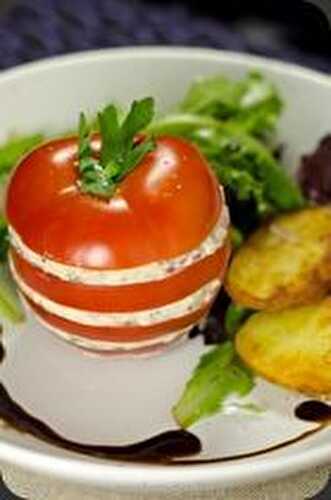 Mille-feuilles de tomates au thon