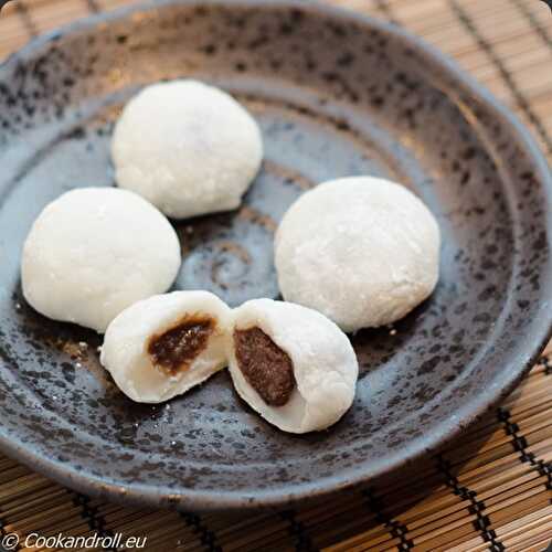 Mochi aux haricots rouges, cacahuète et chocolat